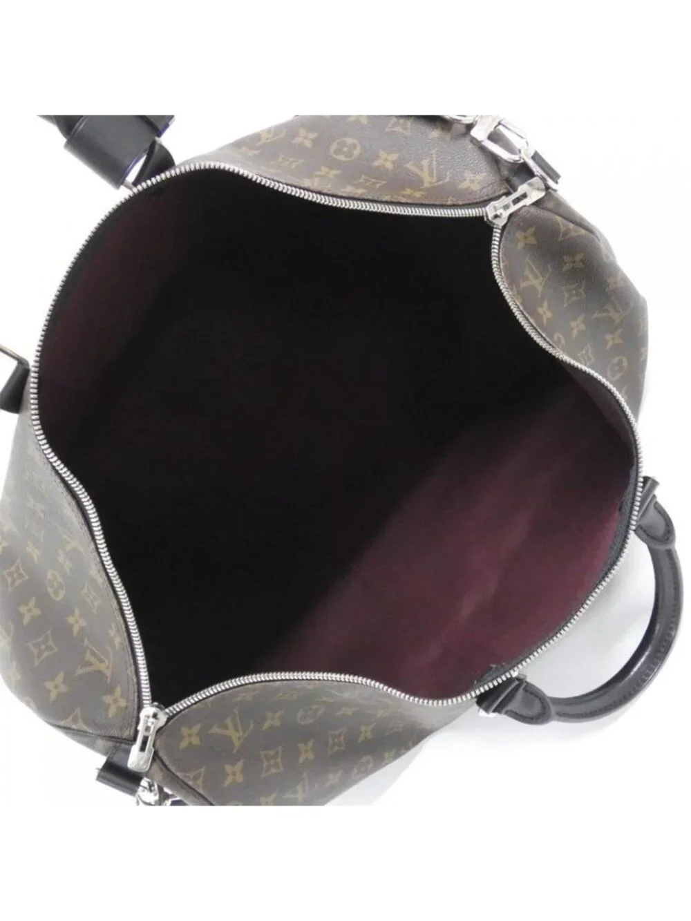 Louis Vuitton Monogram Macassar Keepall Bandouliere 55 cm Boston Bag - Picture 10 of 10